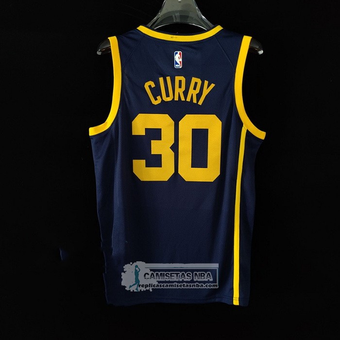 Camiseta Golden State Warriors Stephen Curry NO 30 Statement 2022-23 Azul